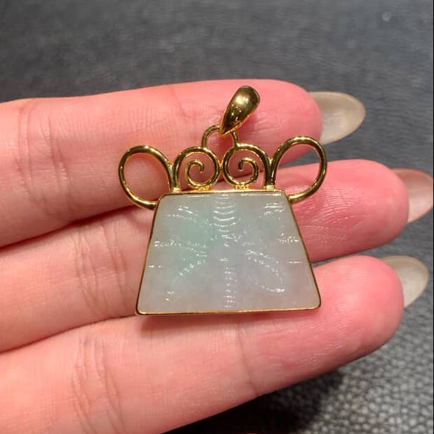 "Live" 18K Yellow Gold Custom Bail
