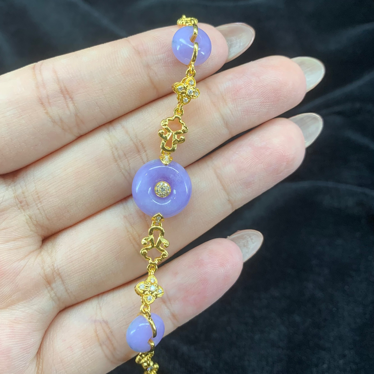 Live "Natural Lavender KouKou 18K Yellow Gold Bracelet" (Live Pick) (08/23/25)