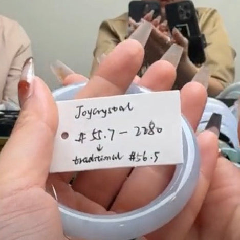 "Live" Natural Periwinkle Jadeite Jade Traditional Bangle(03/29/26)