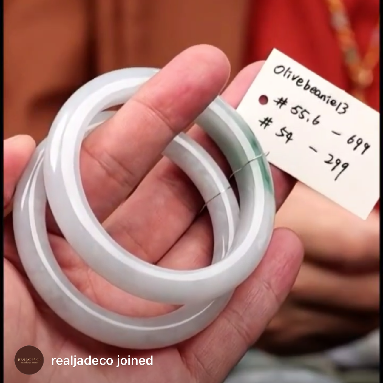 "Live" Baikalla Natural Milky White Traditional Round Jadeite Jade Bangle (11/17/25)