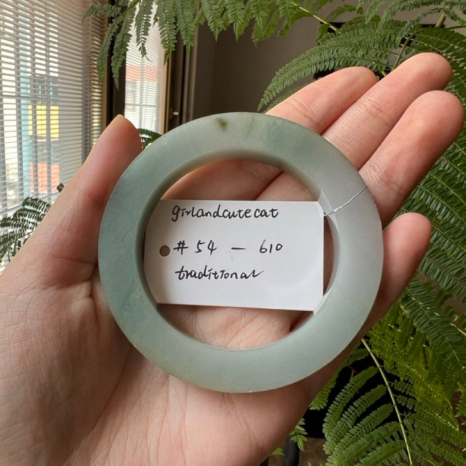 "Live" Natural Yellow Green Jadeite Jade Bangle (04/25/26)