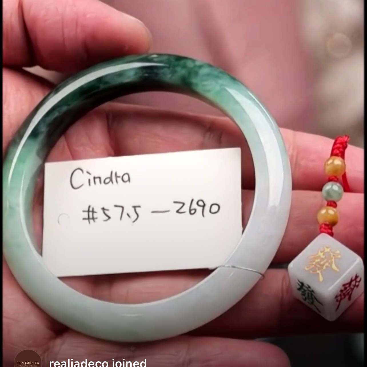 "Live" Forest Green Natural Jadeite Jade Half-Round Bangle (12/20/2025)