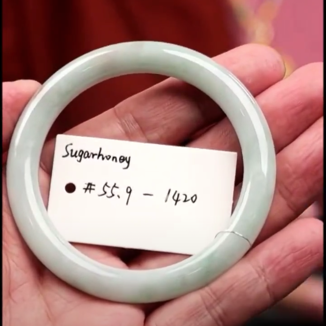 Live Light Green W/ Sajin ("Gold Dust") Natural Jadeite Jade Traditional Bangle (12/31/25)