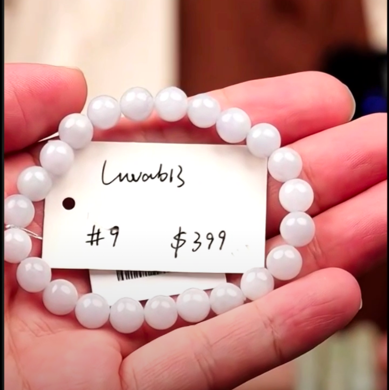 "Live" Natural Light Purple Jadeite Jade Beads Bracelet (09/11/25)