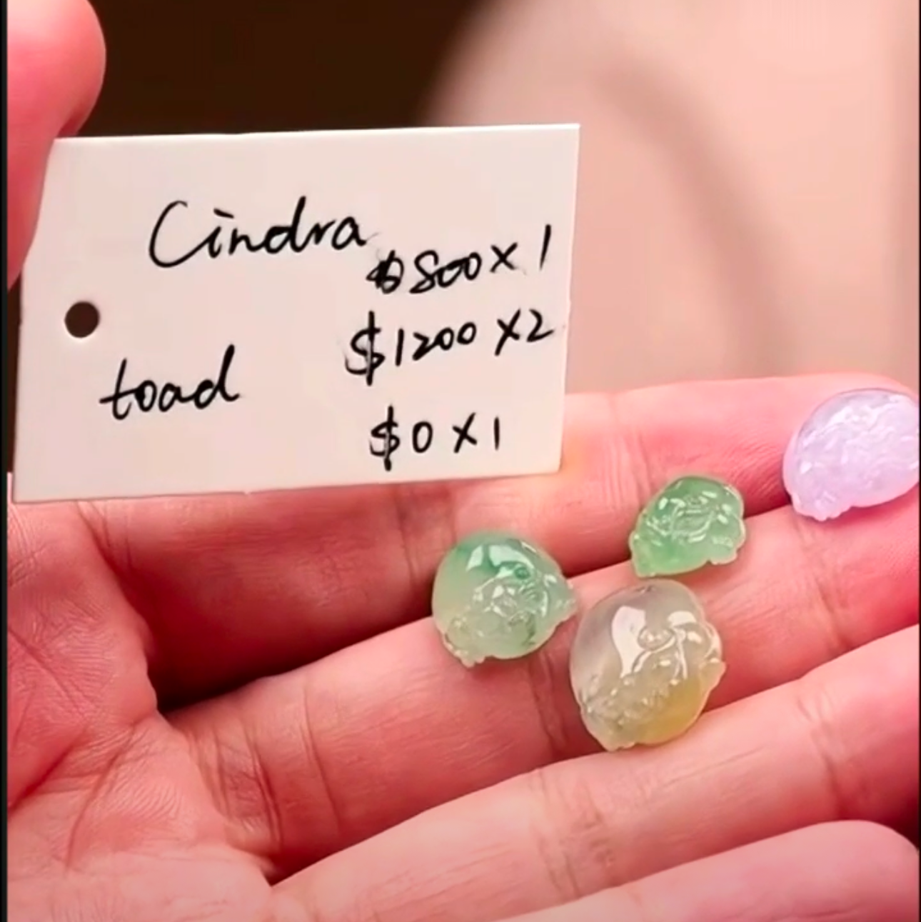 "Live" Natural Icy Multi Color Toad Jadeite Jade Carvings (09/16/25)