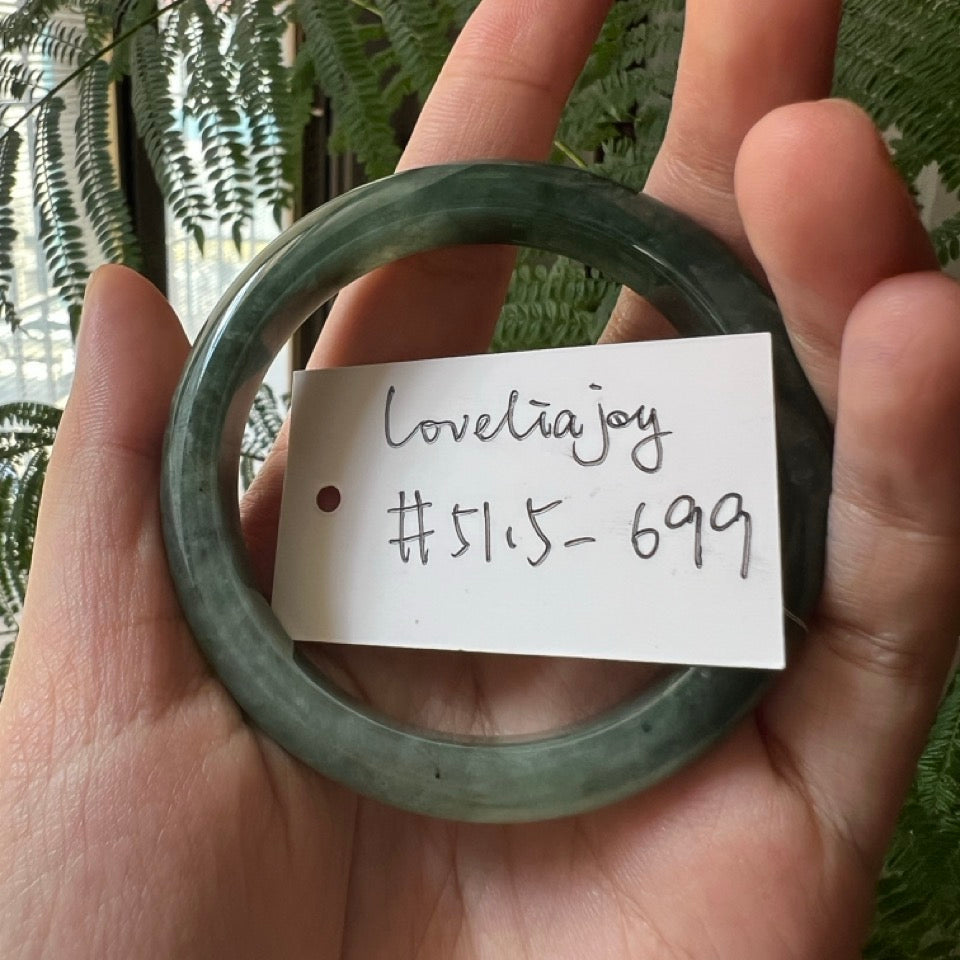 "Live" Natural Oil Green Jadeite Jade Bangle(05/24/2026)