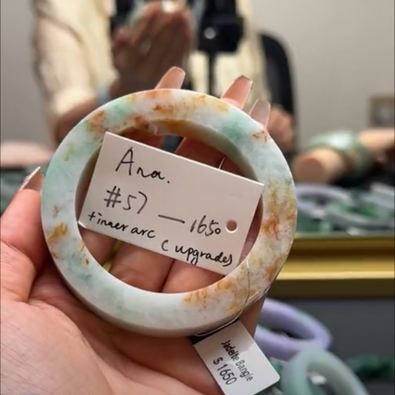 "Live" Natural Sajin Green Jadeite Jade Bangle(05/29/2026)