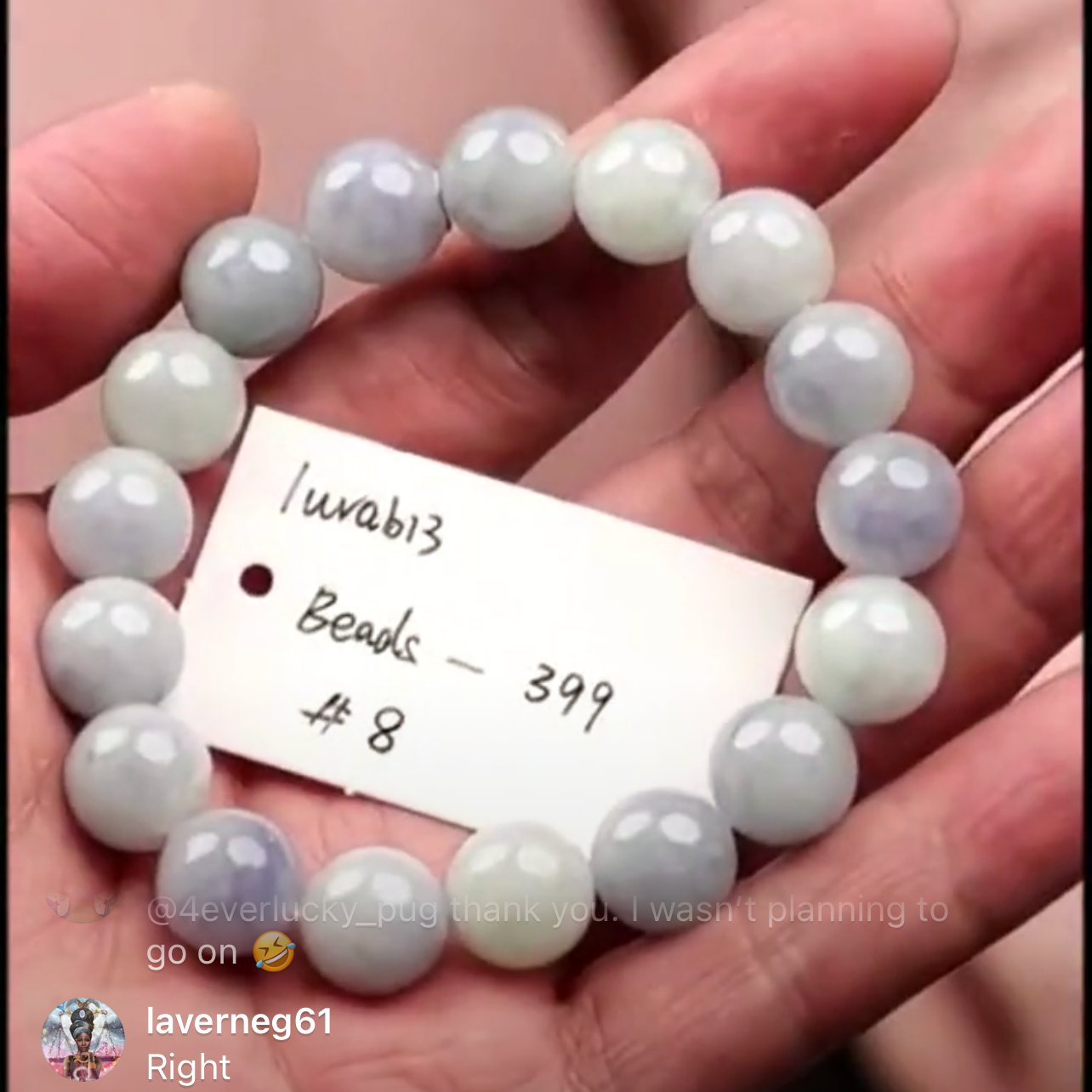 Live Blueberry Natural Jadeite Jade Bead Bracelet (01/21/26)
