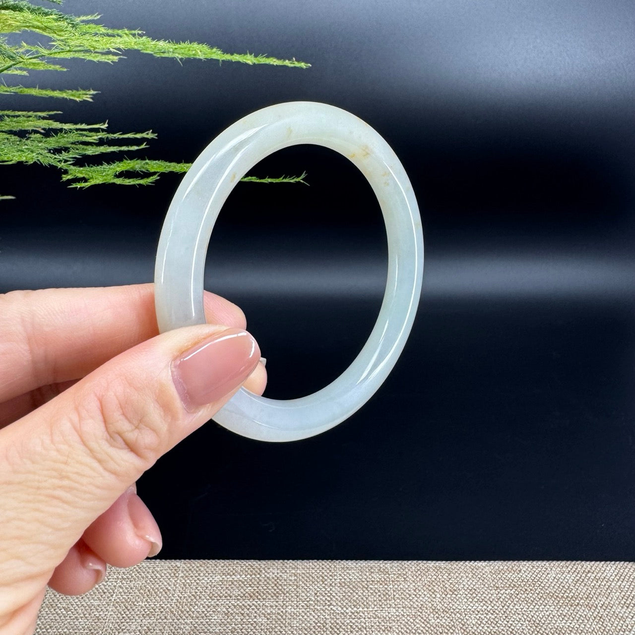 High end Burmese Icy Yellow Jade Jadeite Bangle Bracelet ( 59.2mm )