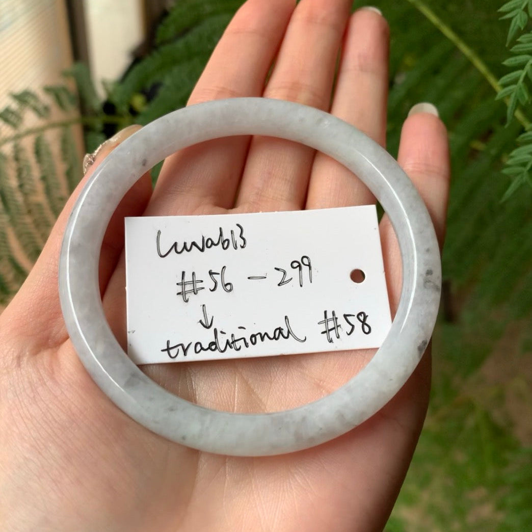 Live Natural Light Wuji Jadeite Jade Traditional Bangle(02/09/26)