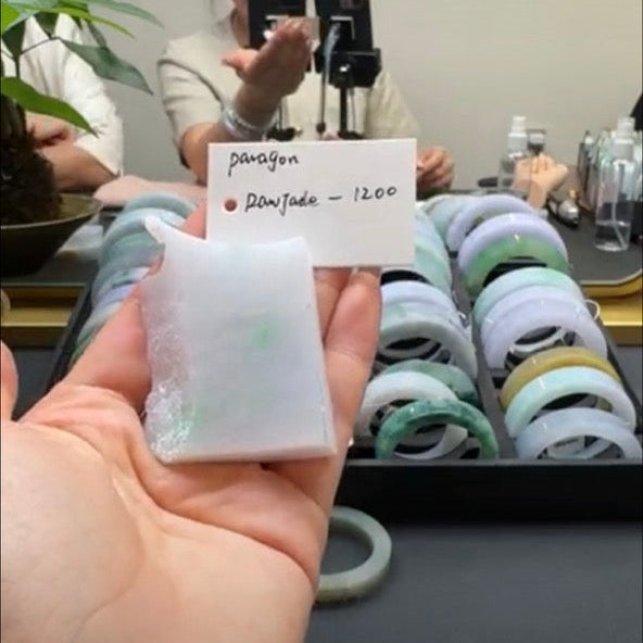 "Live" Natural White Green Jadeite Jade Rawjade (05/09/26)
