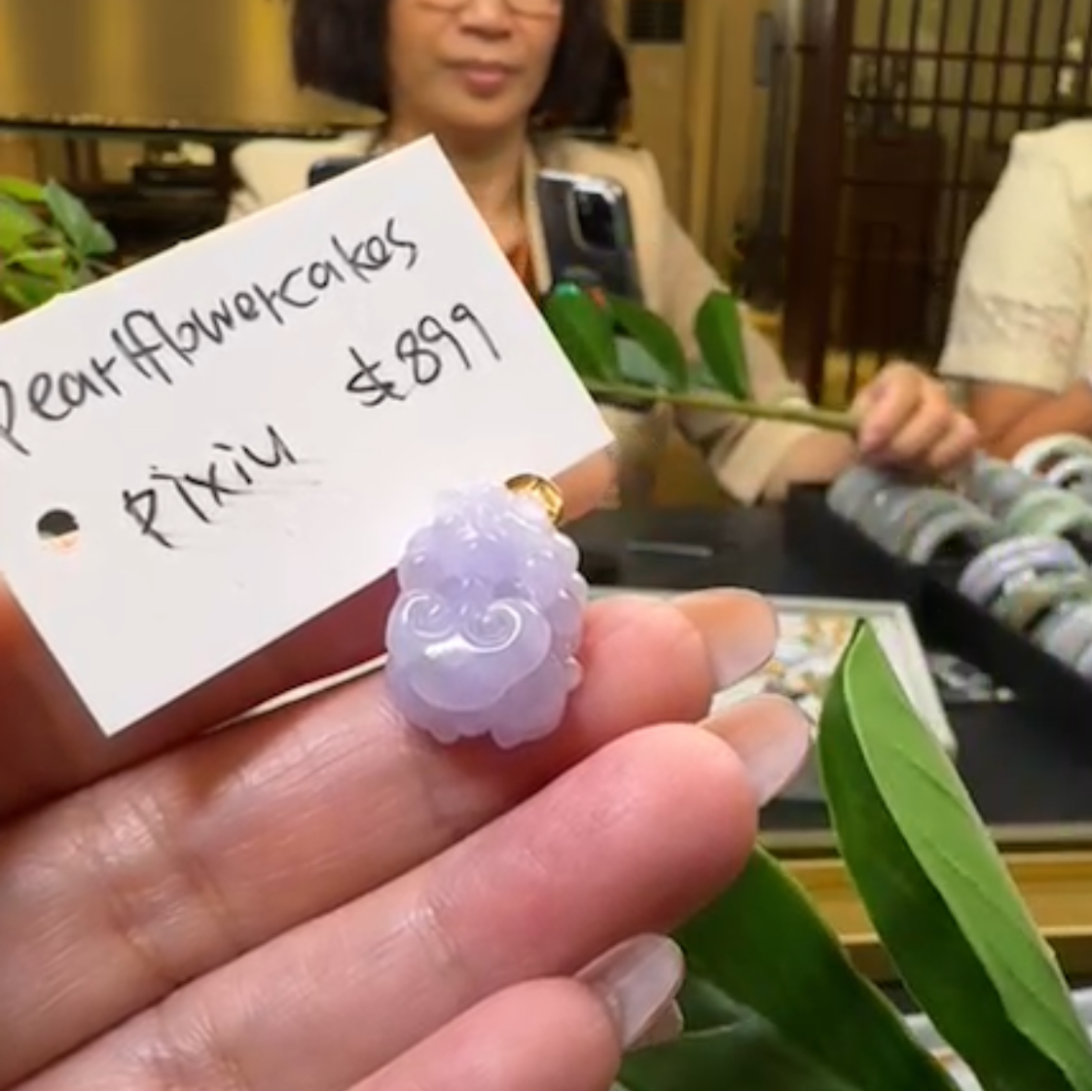 Live "Natural Light 18k Lavender Jadeite Jade Pixiu" (Live Pick) (07/19/25)