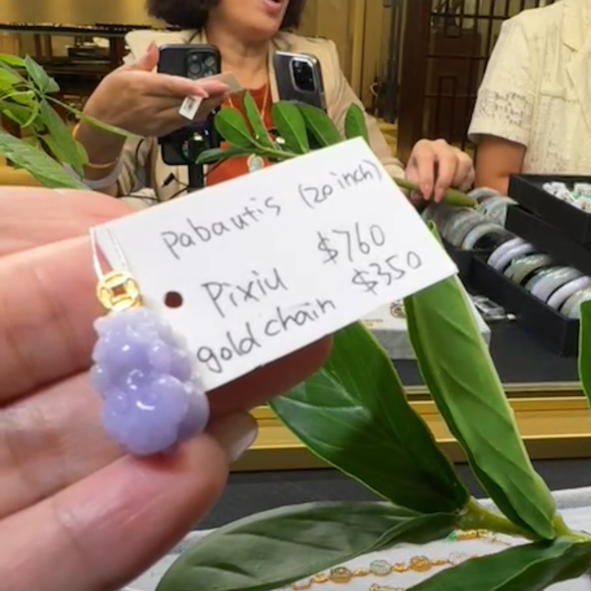 Live "Natural Light 18k Lavender Jadeite Jade Pixiu" (Live Pick) (07/19/25)