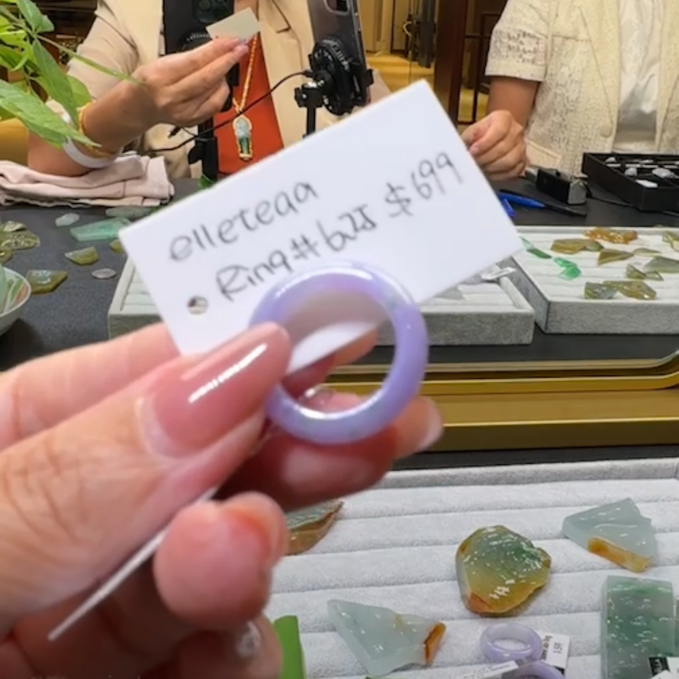 Live "Natural Light  Lavender Jadeite Jade Ring" (Live Pick) (07/19/25)