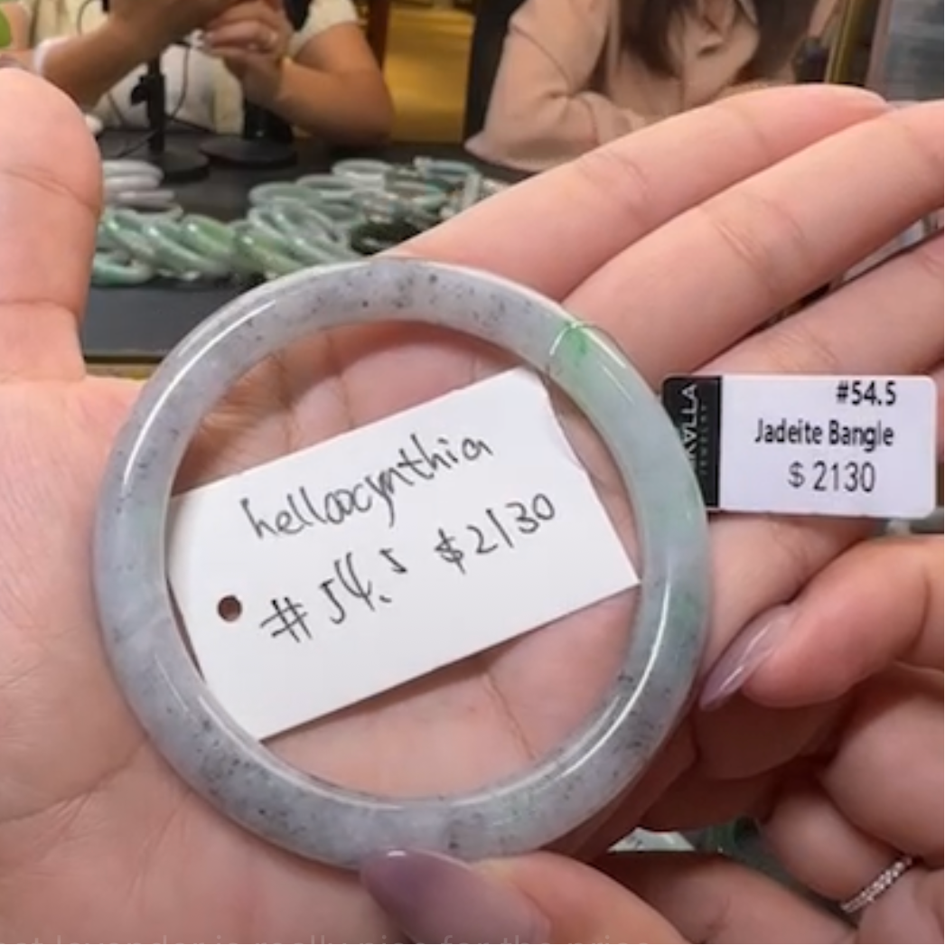 Live "Natural Green Black Jadeite Jade Bangle" (Live Pick) (07/26/25)