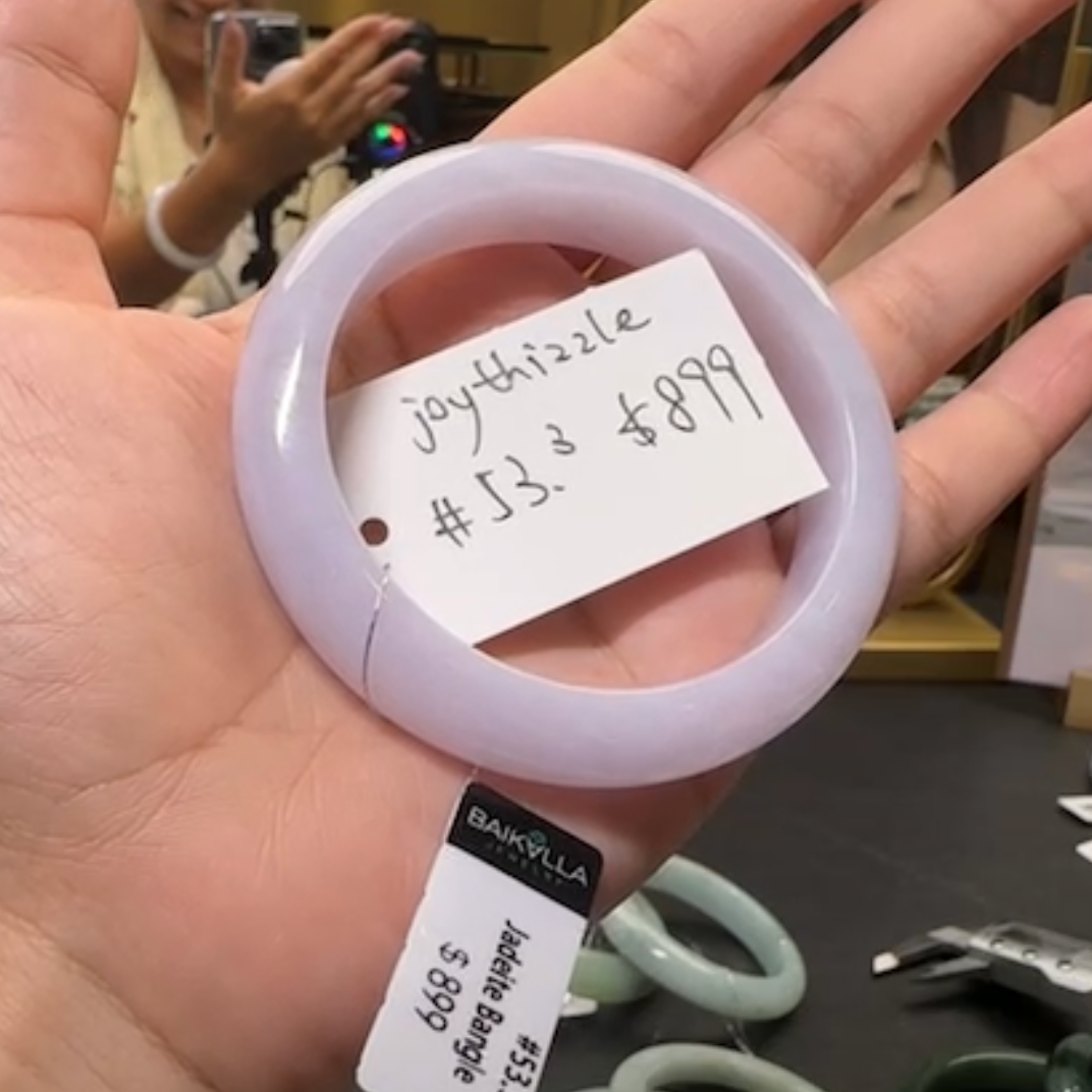 Live "Natural Light Lavender Jadeite Jade bangle" (Live Pick) (07/26/25)
