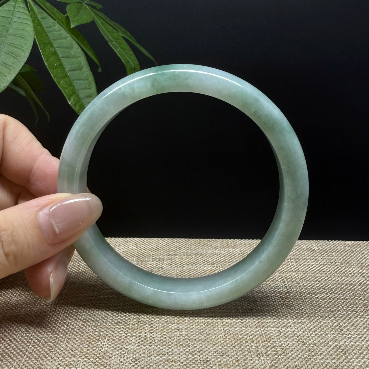 Genuine Burmese Green Jade Jadeite Bangle Bracelet ( 66.1mm )