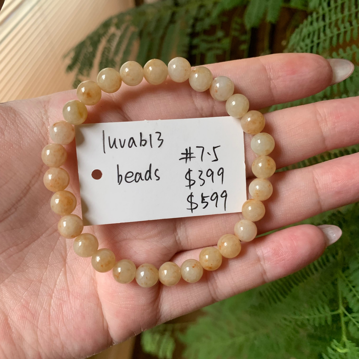 "Live" Natural Yellow Jadeite Jade Beads Bracelet (09/22/25)