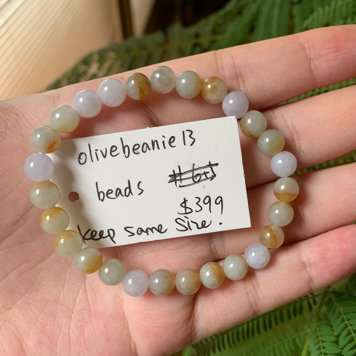 "Live" Natural Yellow Jadeite Jade Beads Bracelet (09/22/25)