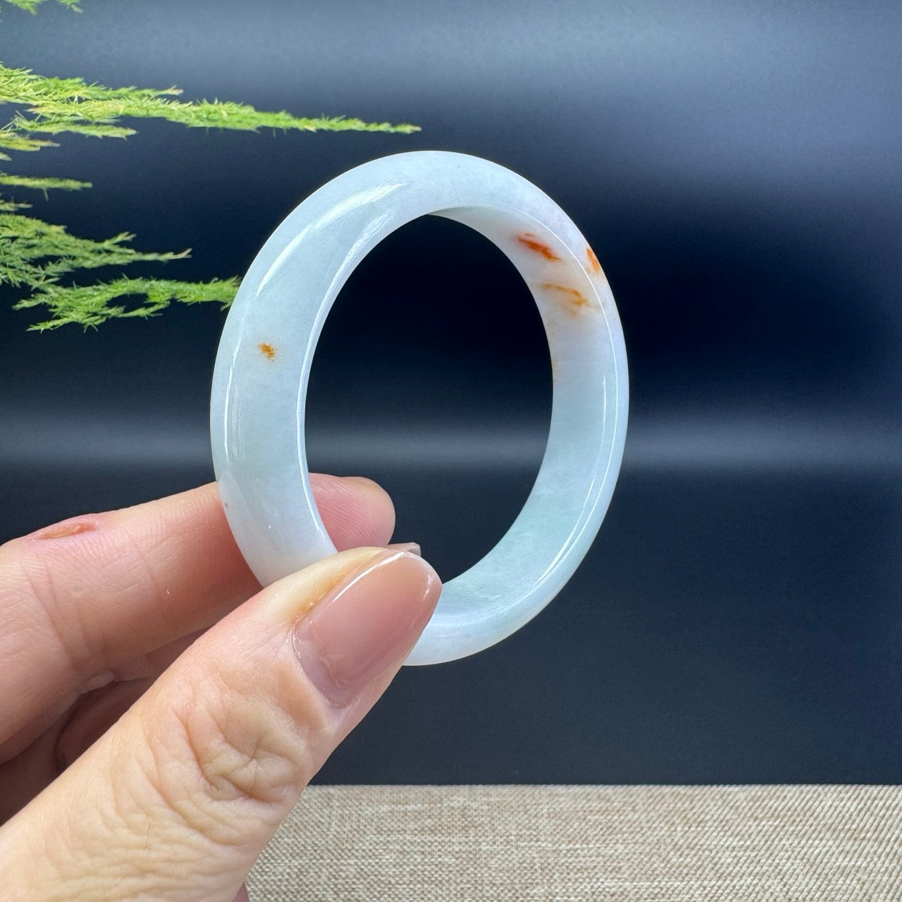 Genuine Burmese Yellow Green Jade Jadeite Bangle Bracelet ( 52.3mm)