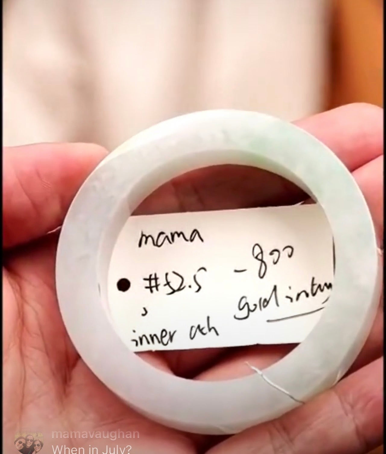"Live" Natural Light Green-Lavender Jadeite Jadeite Bangle (Final Sale) (06/18/26)