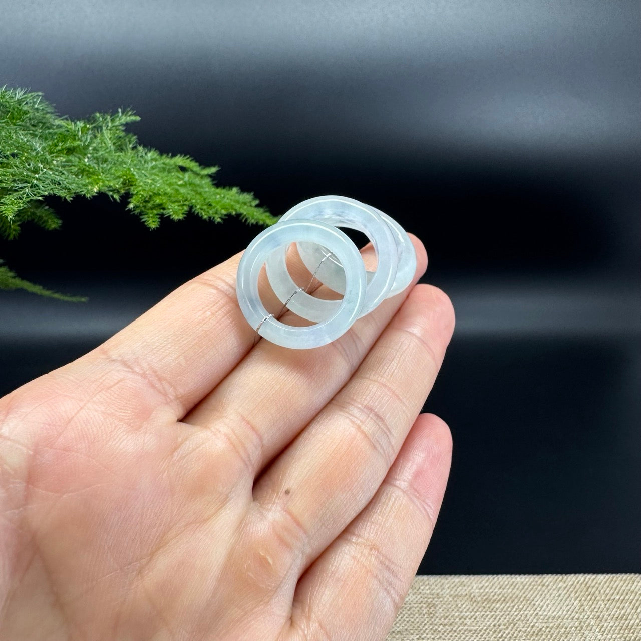 RealJade® Burmese Icy White Traditional Jadeite Jade Ring