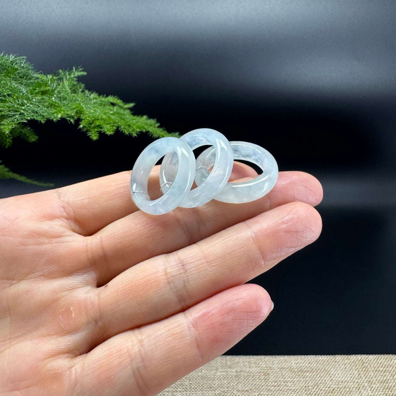 RealJade® Burmese Icy White Traditional Jadeite Jade Ring