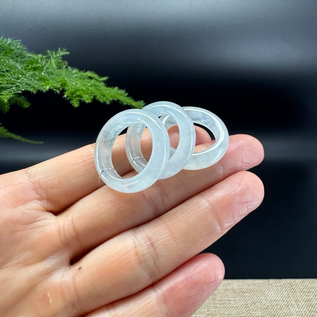 RealJade® Burmese Icy White Traditional Jadeite Jade Ring