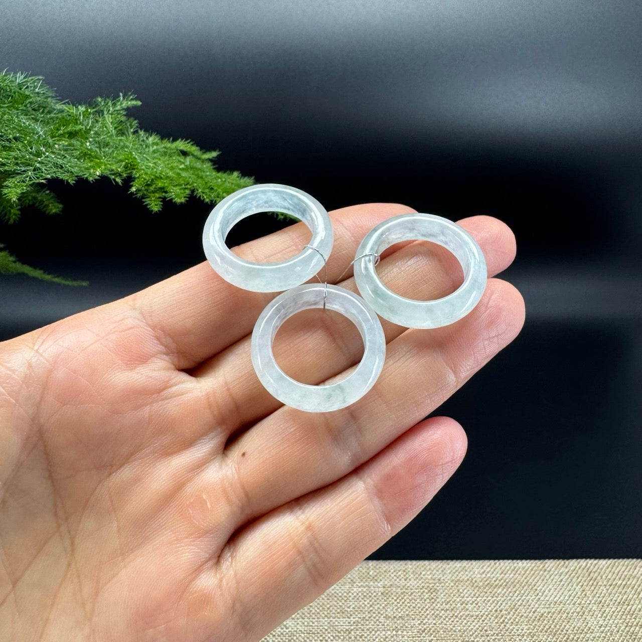 RealJade® Burmese Icy White Traditional Jadeite Jade Ring