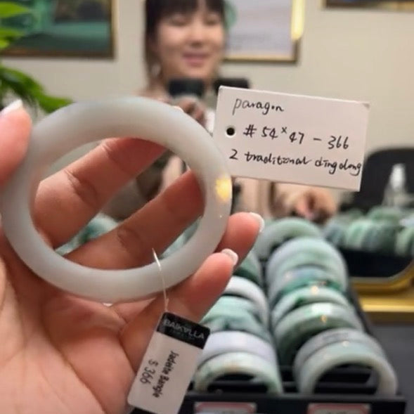 "Live" Natural Light Green Jadeite Jade Bangle (04/26/26)