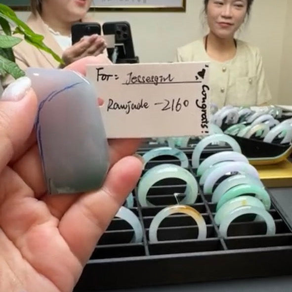 "Live" Natural Lavender & Green Jadeite Jade Raw (03/21/26)
