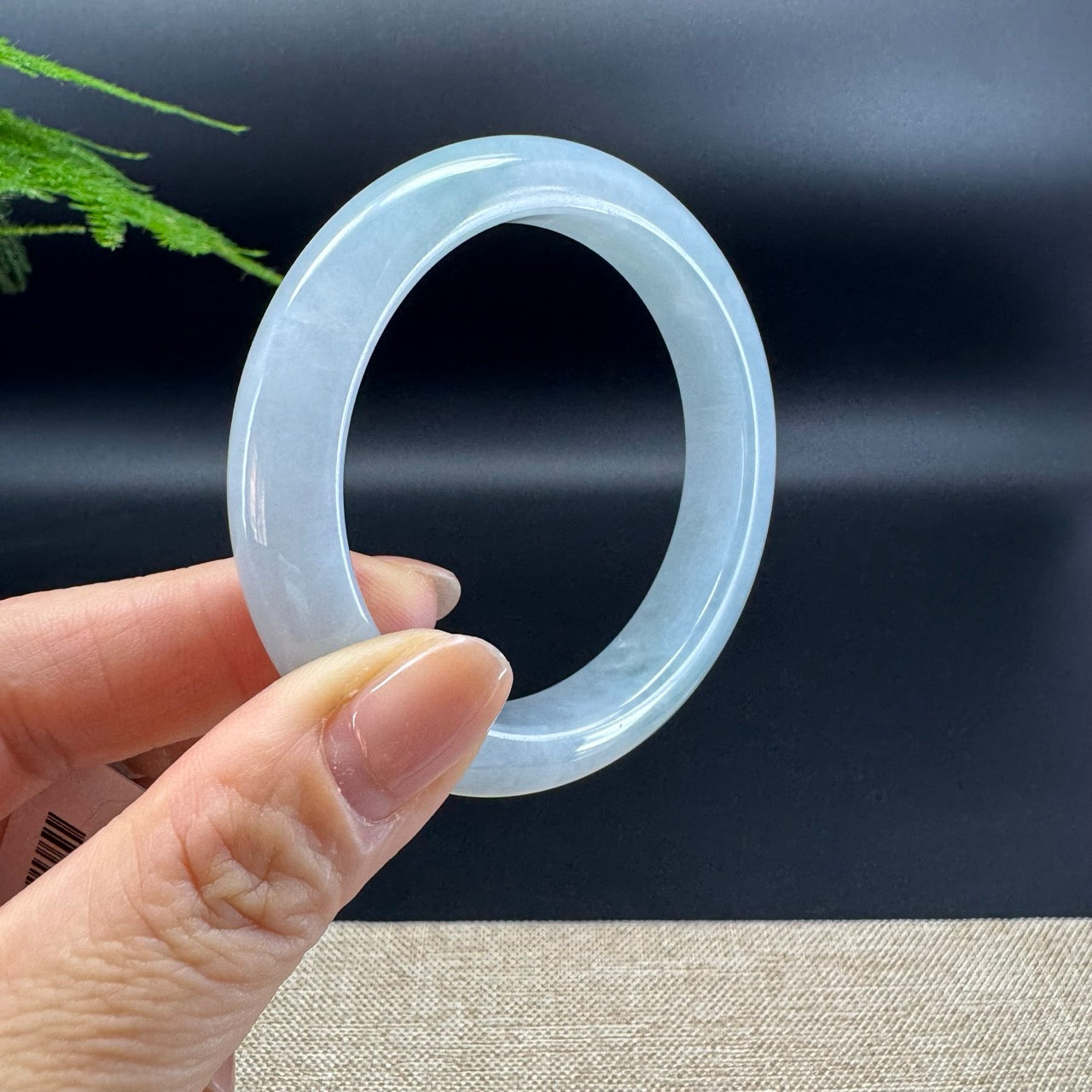 Genuine Burmese Ocean Water Jade Jadeite Bangle Bracelet ( 53.7mm )