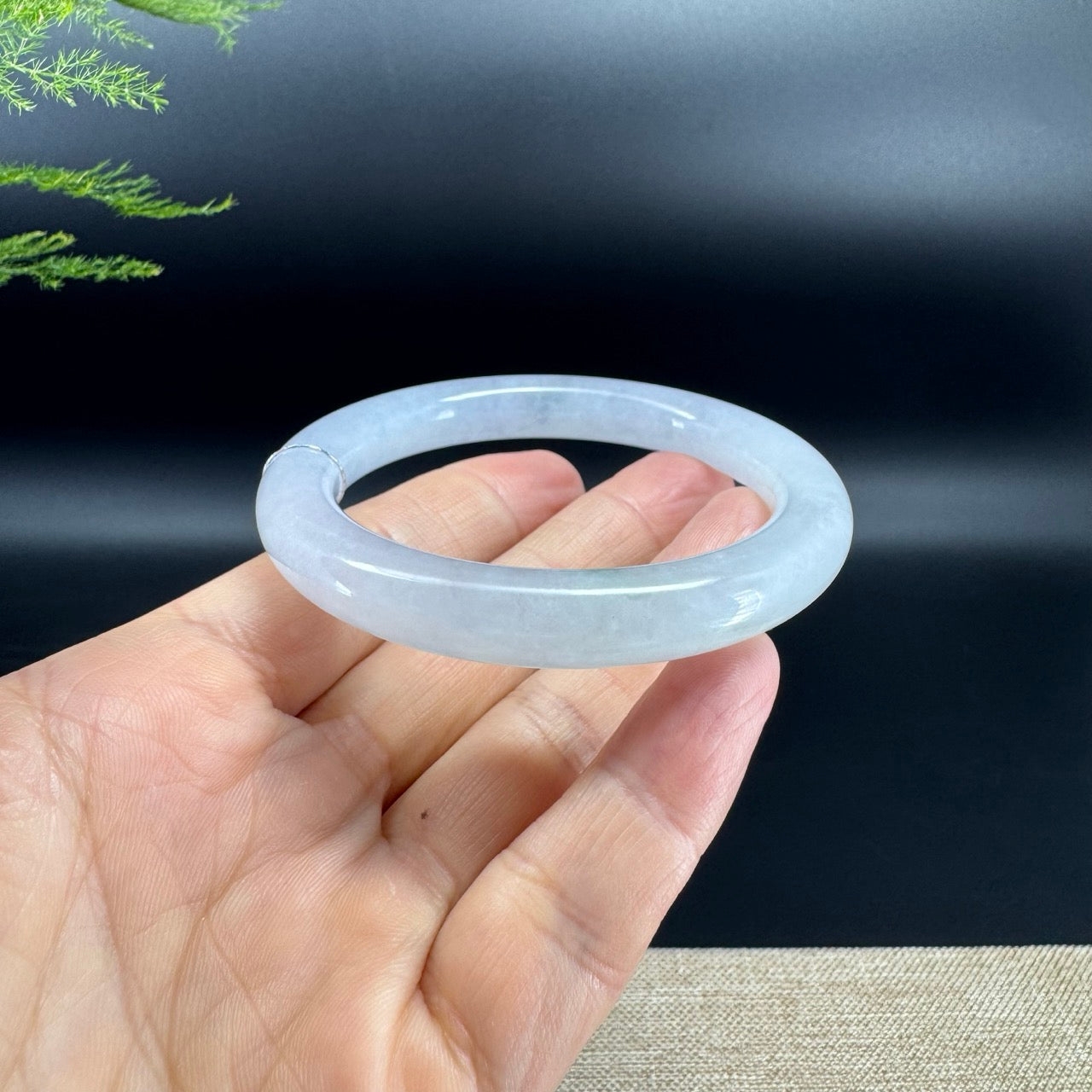 Genuine Burmese Icy Jade Jadeite Bangle Bracelet (54.8mm)