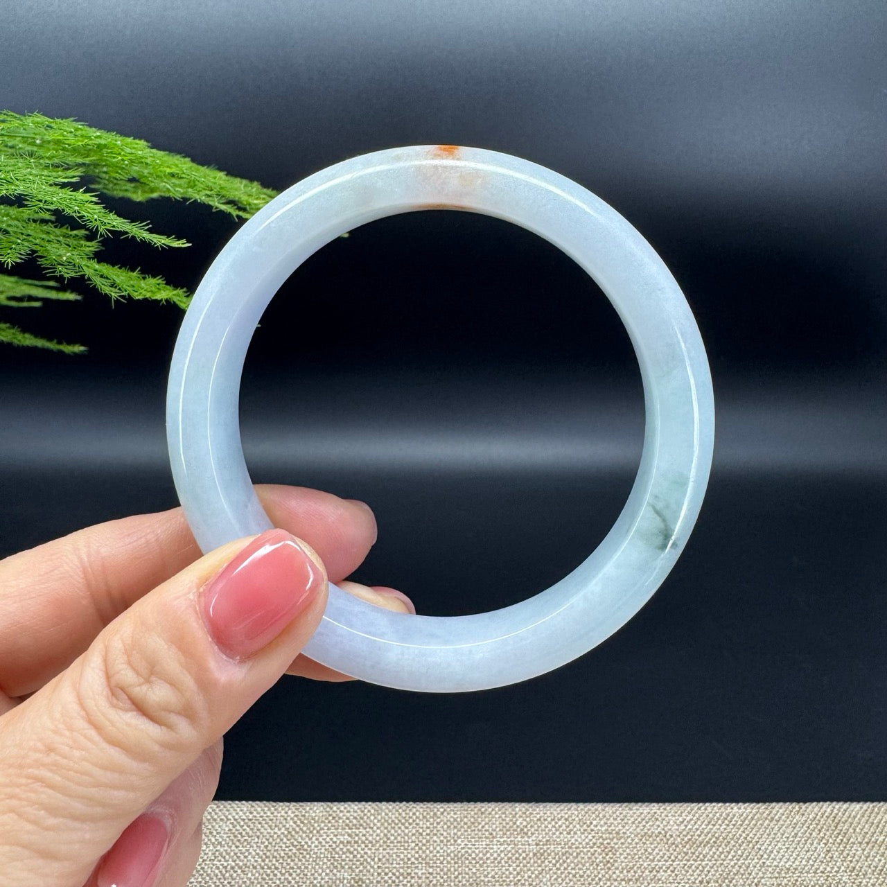 Genuine Burmese Green Jade Jadeite Bangle Bracelet ( 60.6mm )