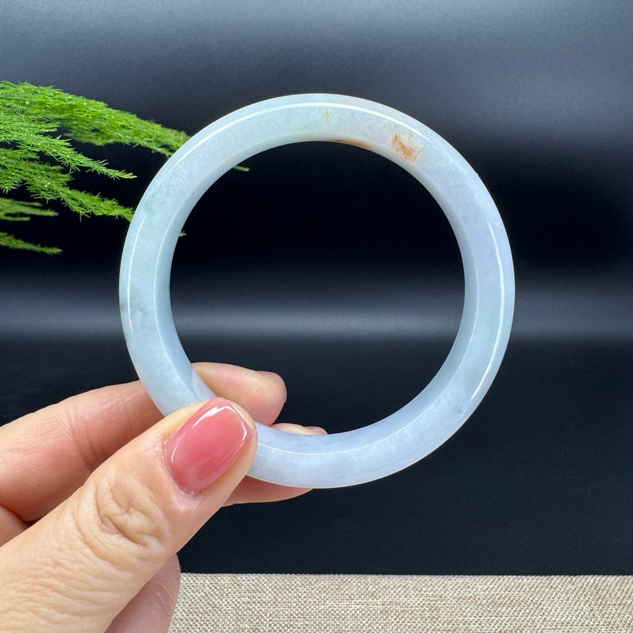 Genuine Burmese Green Jade Jadeite Bangle Bracelet ( 60.6mm )