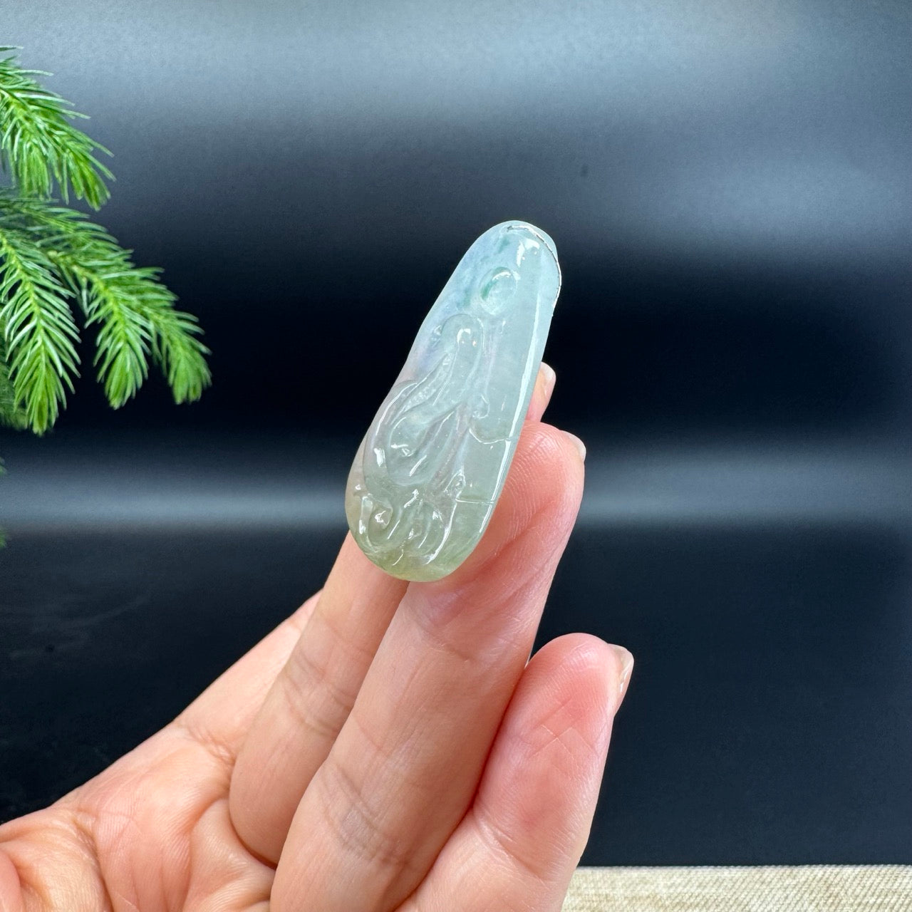 RealJade® Co.Natural Icy Green Jadeite Jade Snake Necklace