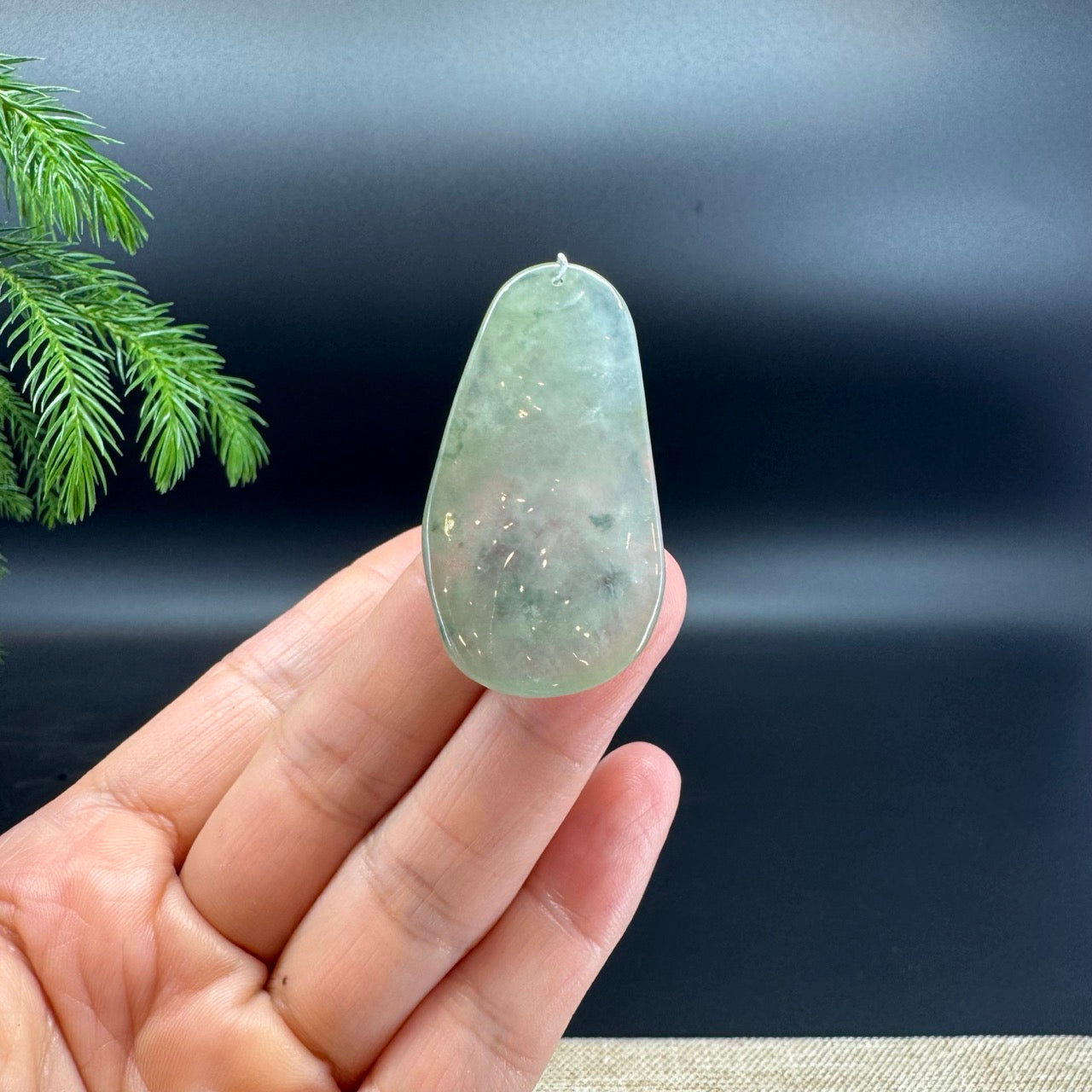 RealJade® Co.Natural Icy Green Jadeite Jade Dragon Necklace