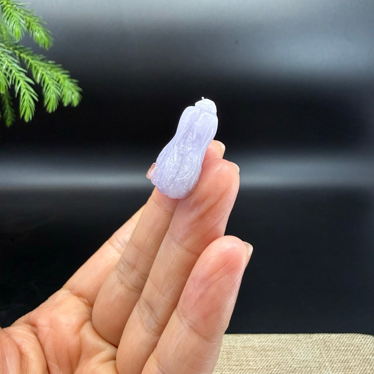 RealJade® Co. Natural Lavender Jadeite Jade Cabbage Necklace Pendant