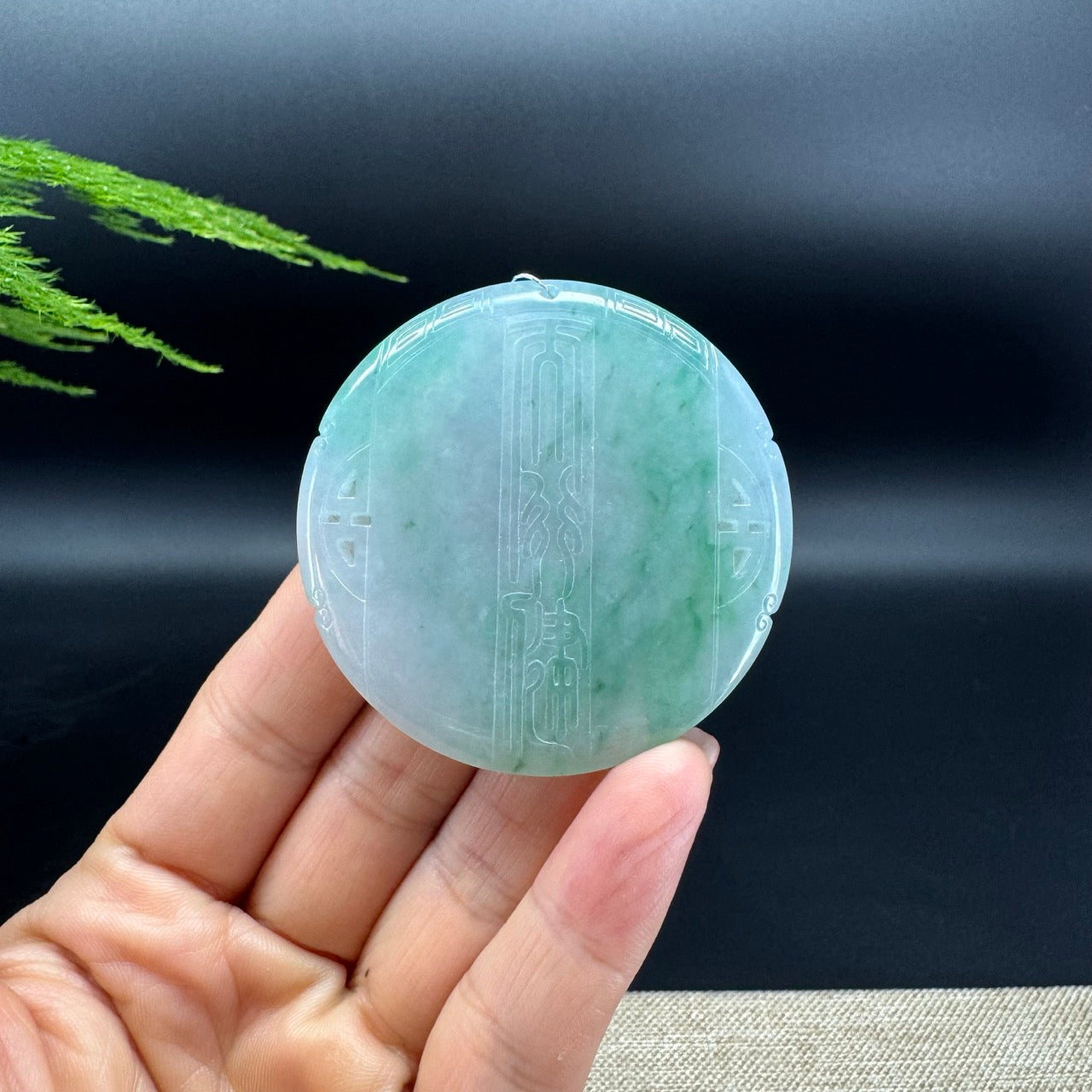RealJade® Co. High end Icy Green Genuine Jadeite Jade Pendant Necklace