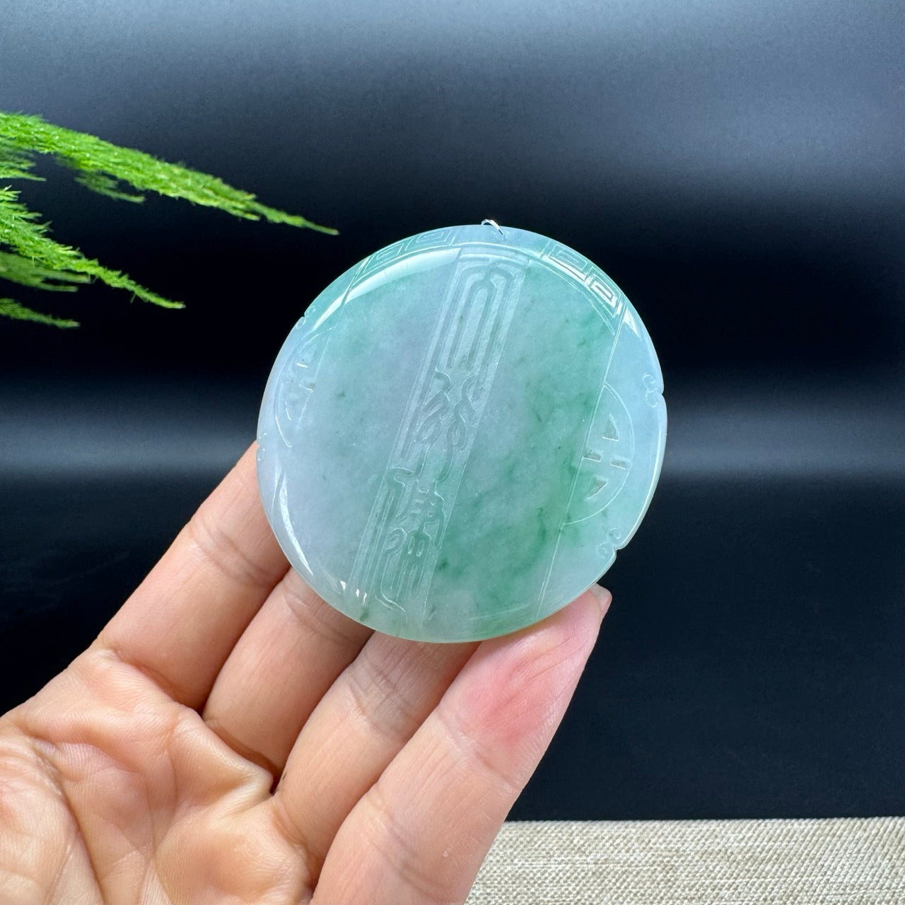 RealJade® Co. High end Icy Green Genuine Jadeite Jade Pendant Necklace