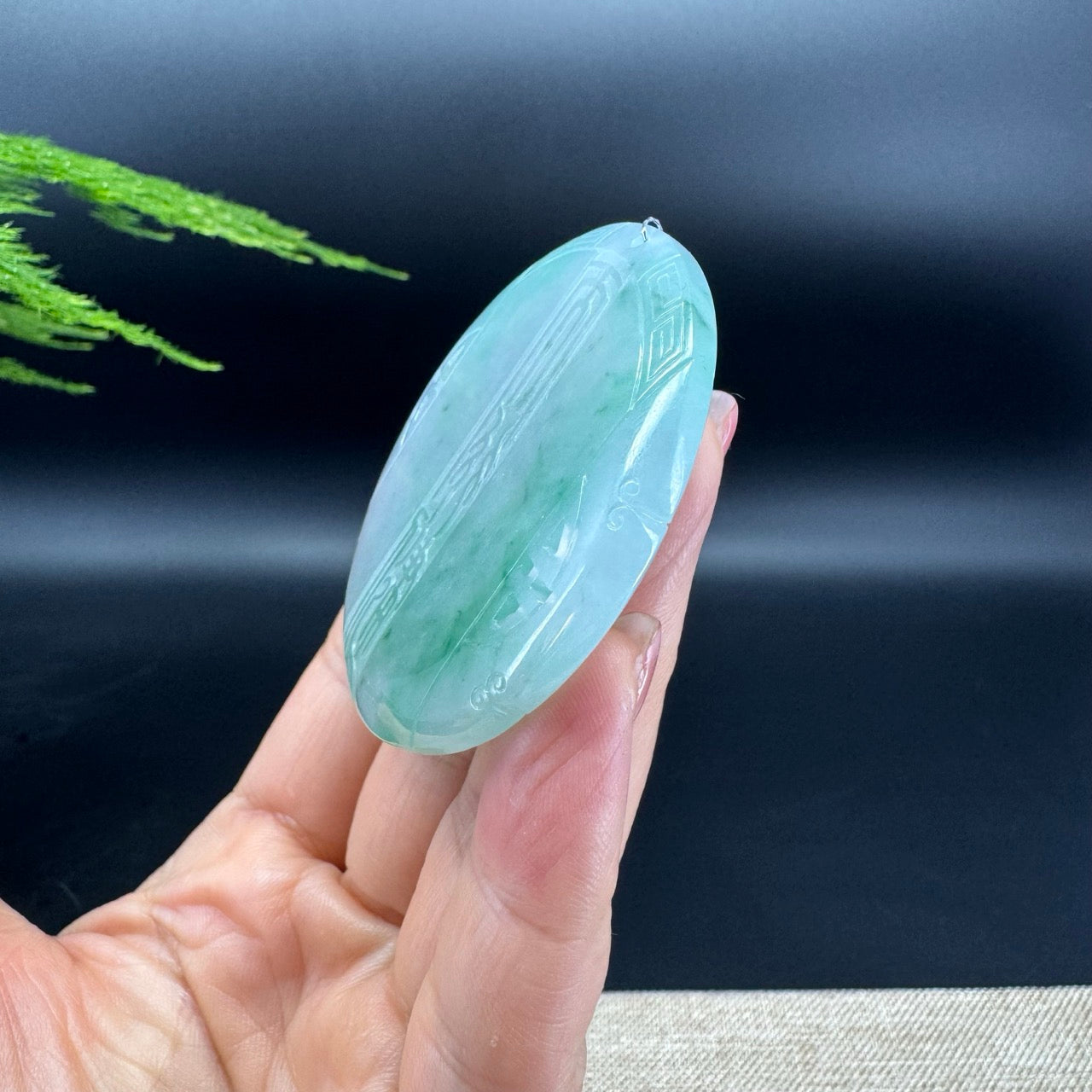 RealJade® Co. High end Icy Green Genuine Jadeite Jade Pendant Necklace