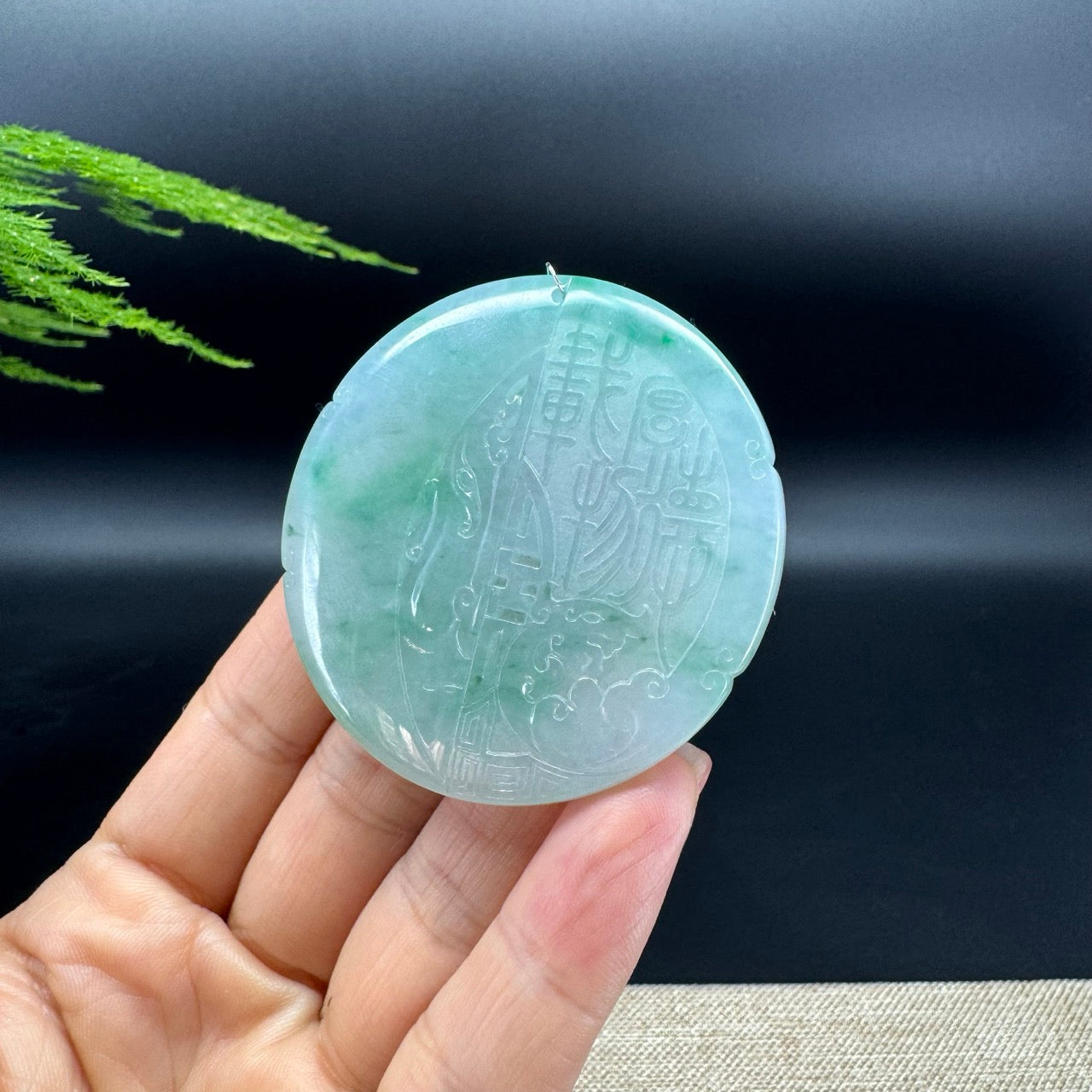RealJade® Co. High end Icy Green Genuine Jadeite Jade Pendant Necklace