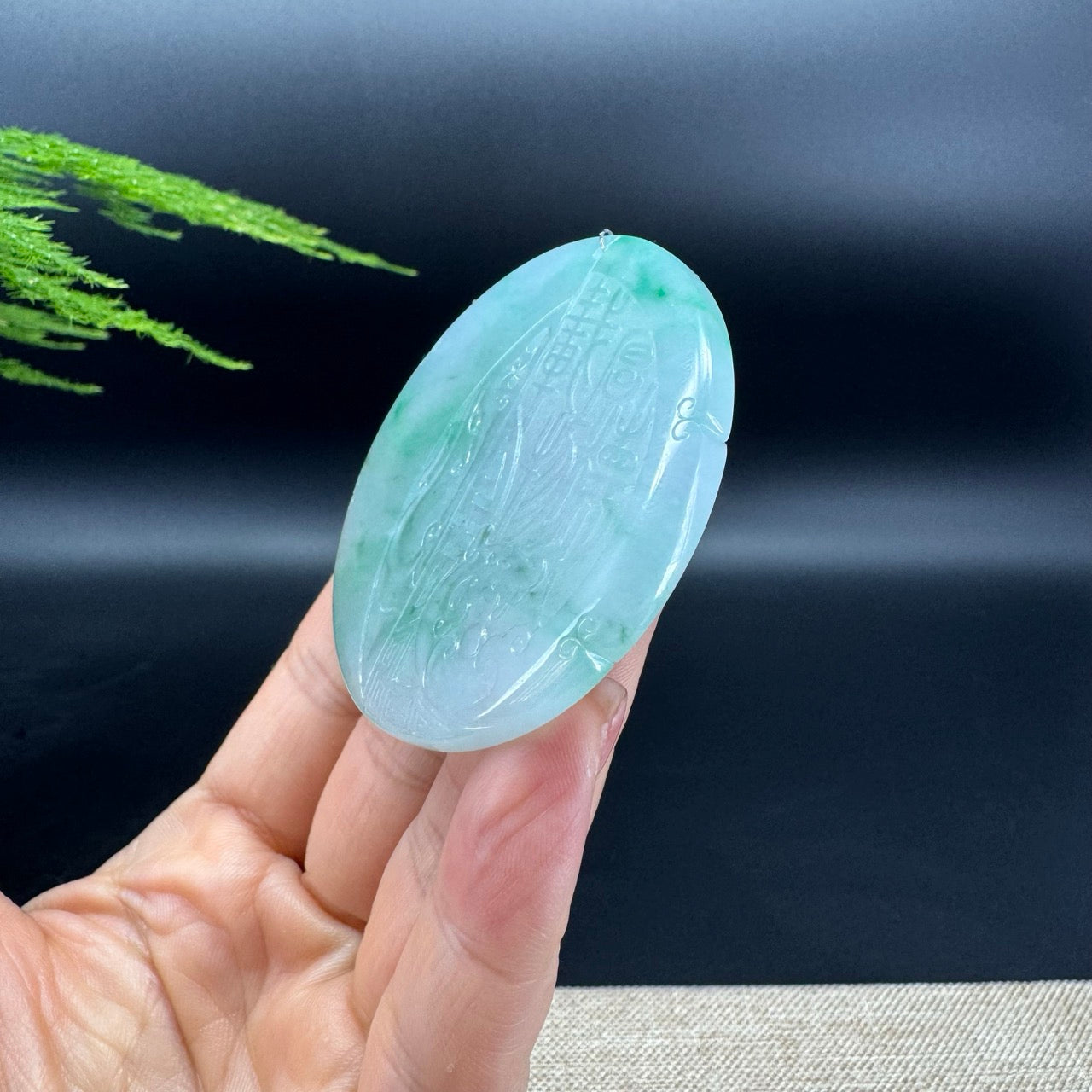 RealJade® Co. High end Icy Green Genuine Jadeite Jade Pendant Necklace