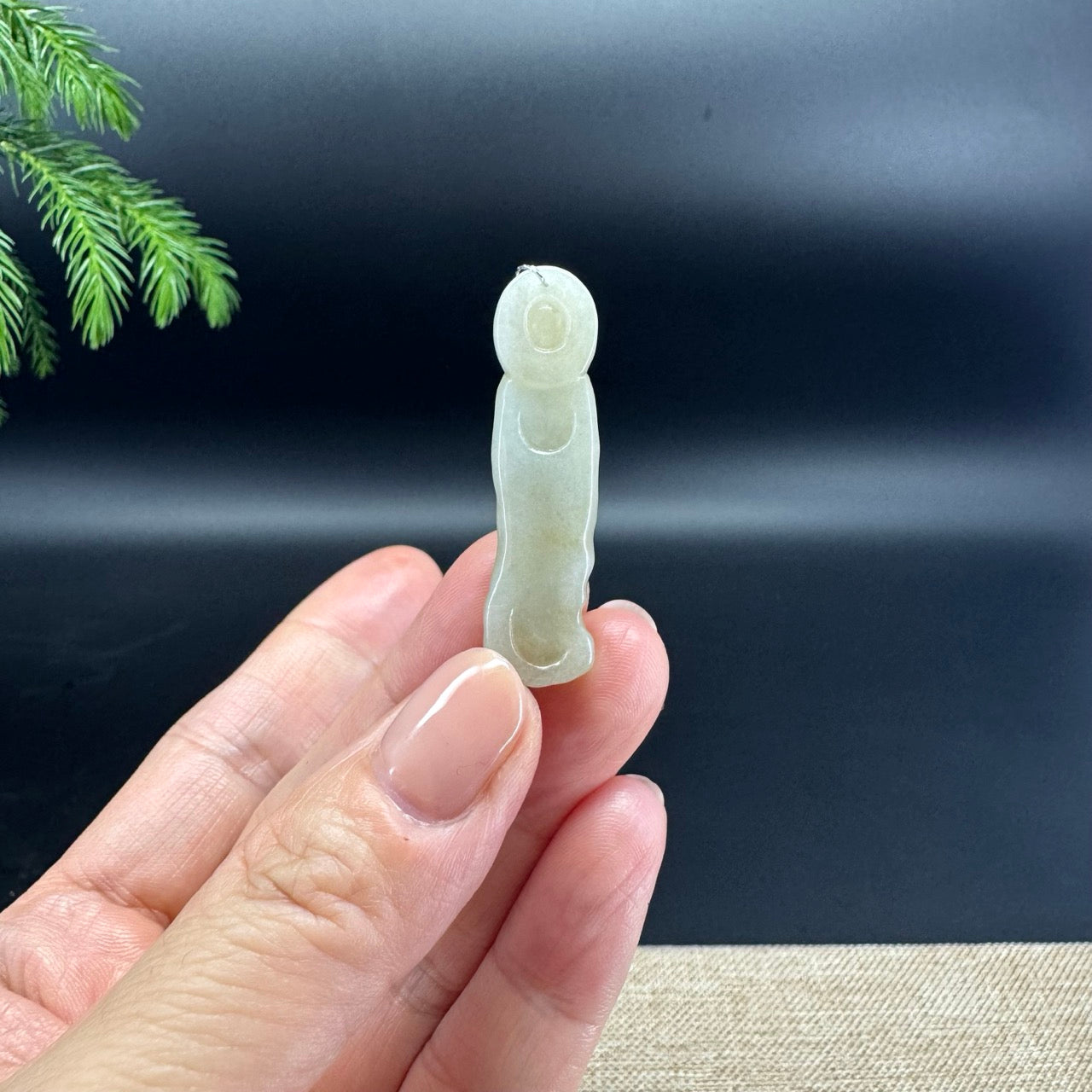 RealJade® Natural Genuine Icy Yellow Jadeite Jade Guanyin Pendant Necklace