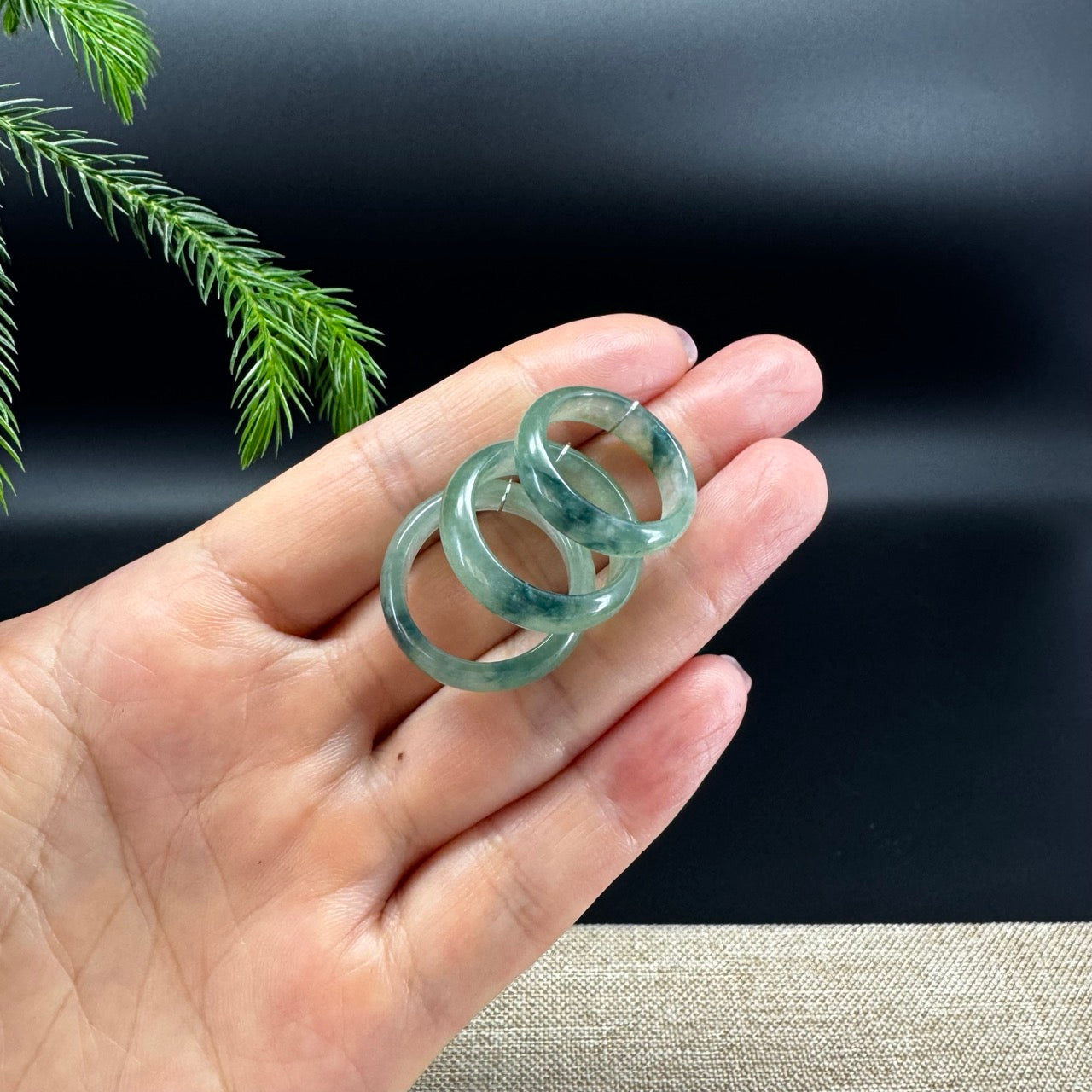 RealJade® Burmese Icy Oil Green Traditional Jadeite Jade Ring