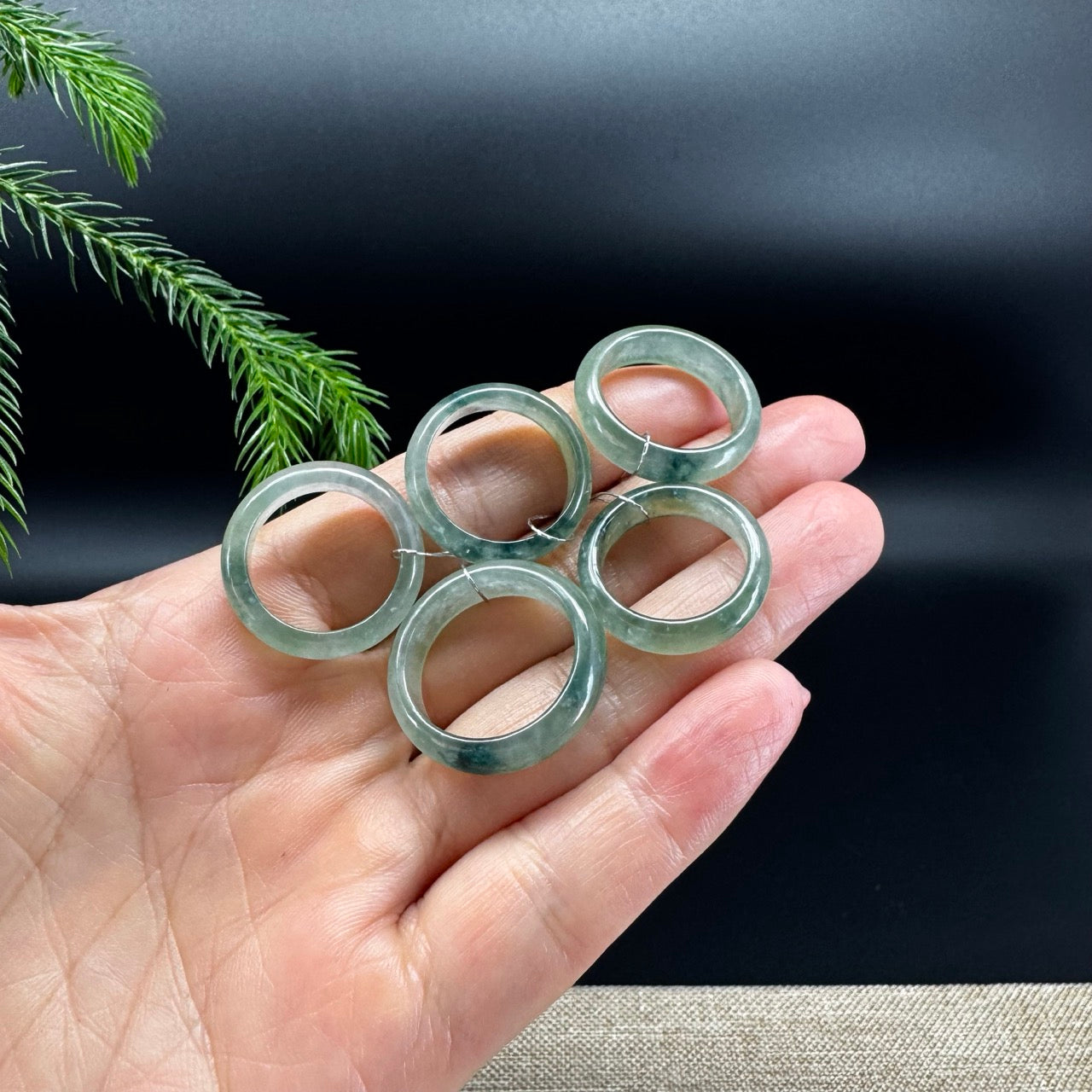RealJade® Burmese Icy Oil Green Traditional Jadeite Jade Ring