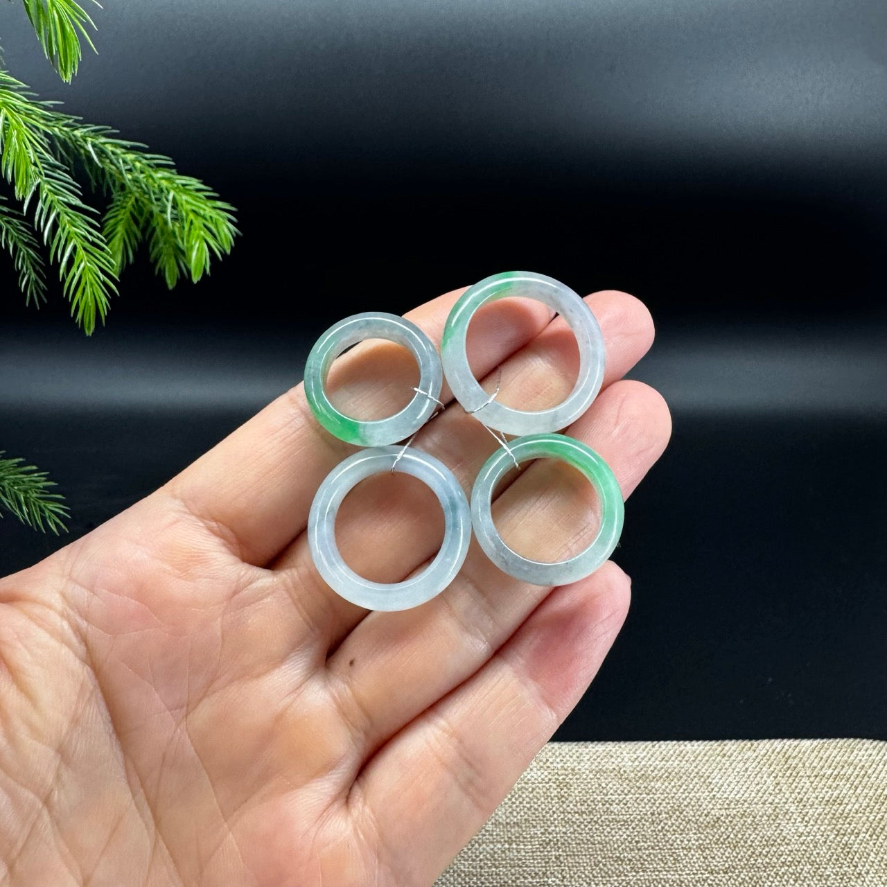 RealJade® Burmese Smoky Wuji & Green Traditional Jadeite Jade Ring