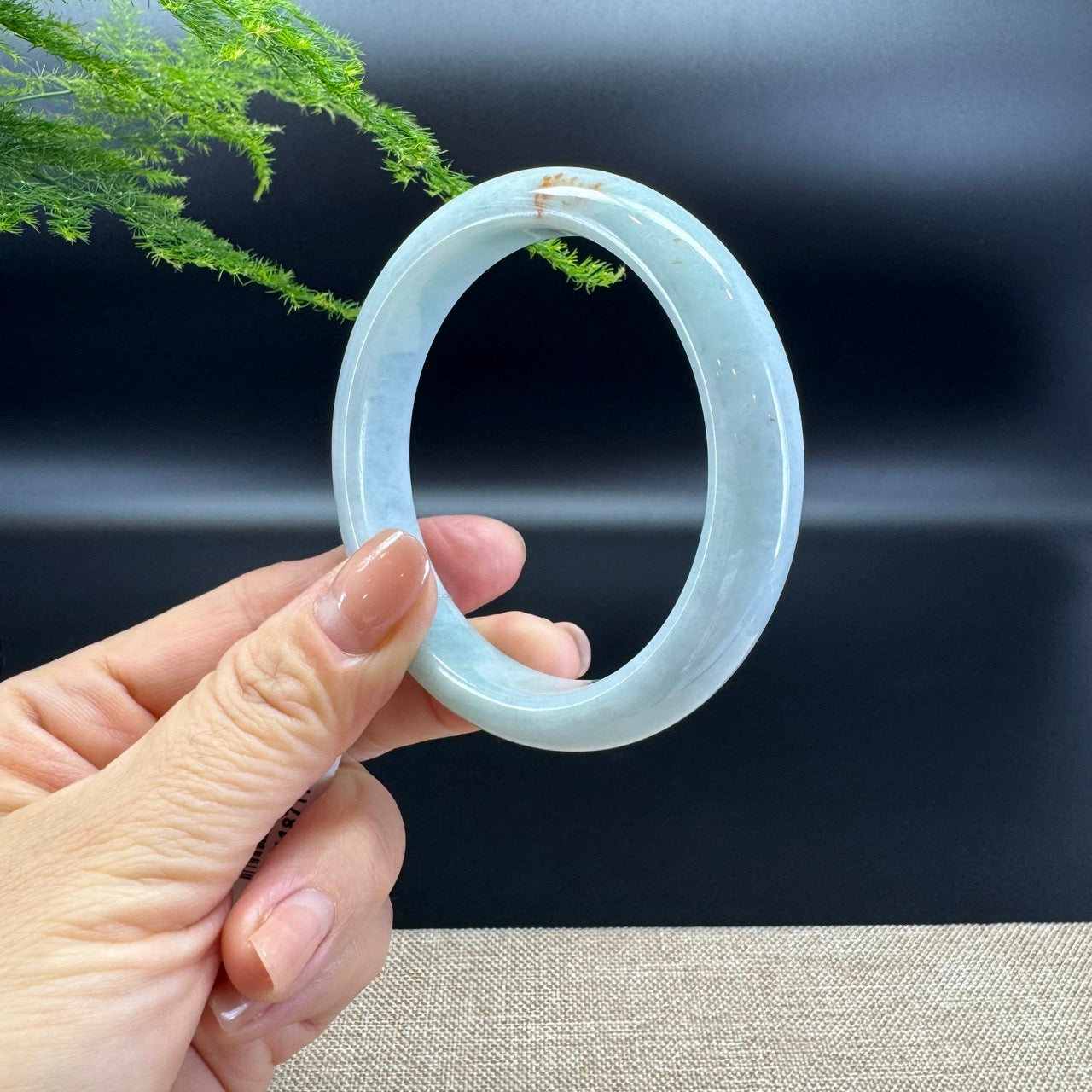 Genuine Burmese Apple Green Jade Jadeite Bangle Bracelet ( 58.9mm )