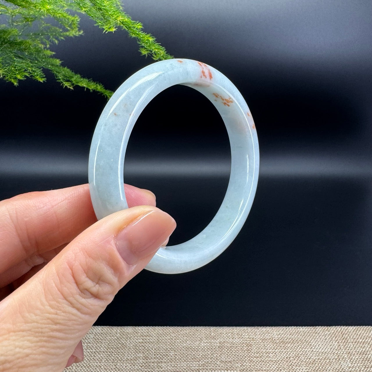 Genuine Burmese Yellow Green Jade Jadeite Bangle Bracelet ( 57.6mm )