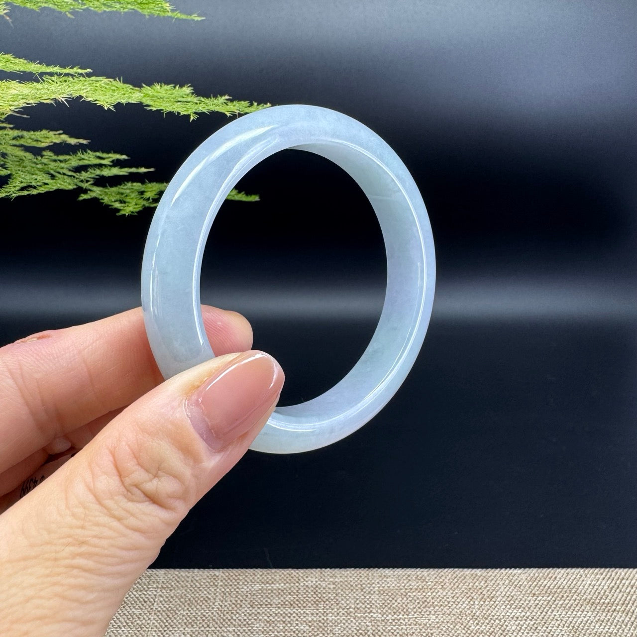 Genuine Burmese Lavender  Jade Jadeite Bangle Bracelet ( 54.5mm )